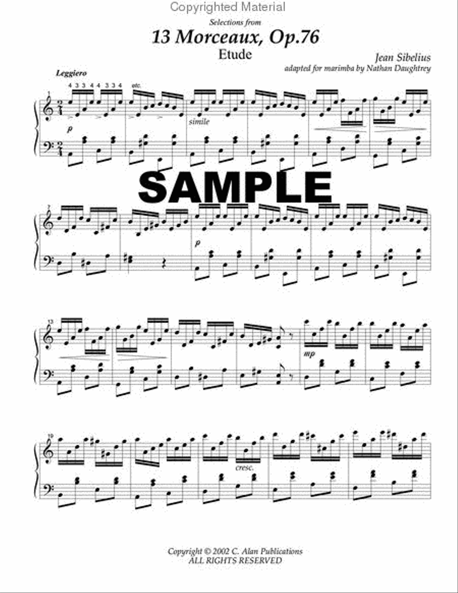 13 Morceaux 13 Morceaux Marimba scores gallery preview page 3