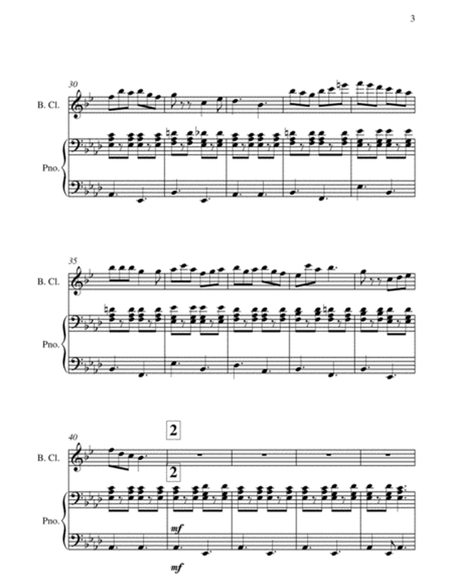 Pop Goes the Weasel - Theme and Variations For Bass Clarinet and Piano image number null