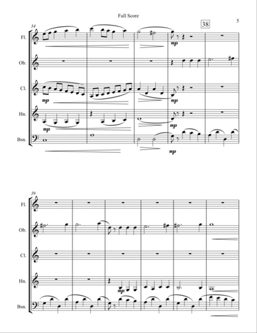 Younger Than Springtime Younger Than Springtime Woodwind Quintet scores gallery preview page 5