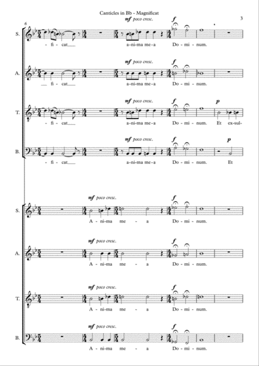 Canticles in Bb 4-Part scores gallery preview page 3