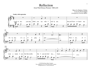 Book cover for Reflection (Pop Version) (from Mulan) (arr. Carolyn Miller)
