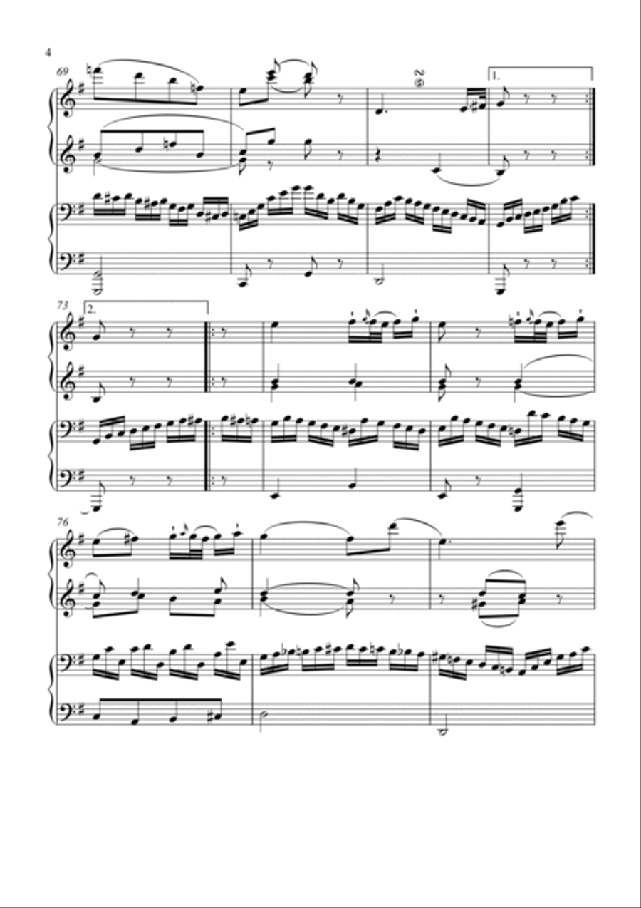 Mozart-5 Variations in G major, K.501 Piano Solo scores gallery preview page 5