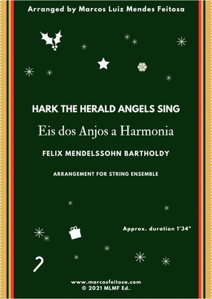 Book cover for Hark The Herald Angels Sing (Eis dos Anjos a Harmonia) - String Ensemble
