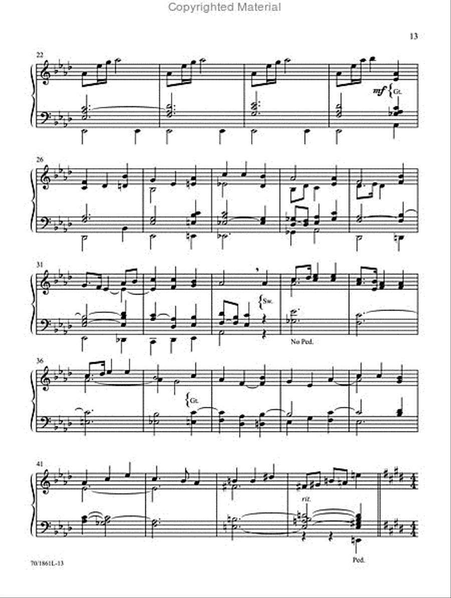 Mark Hayes: Hymns for Organ, Vol. 2 Organ Solo scores gallery preview page 5
