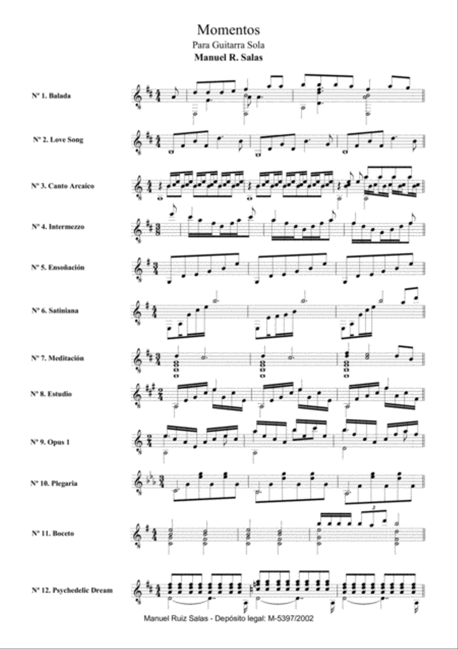 Momentos Momentos Guitar Solo scores gallery preview page 2