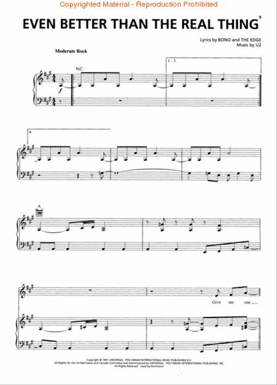 U2 - The Best of 1990-2000 Piano, Vocal, Guitar scores gallery preview page 2