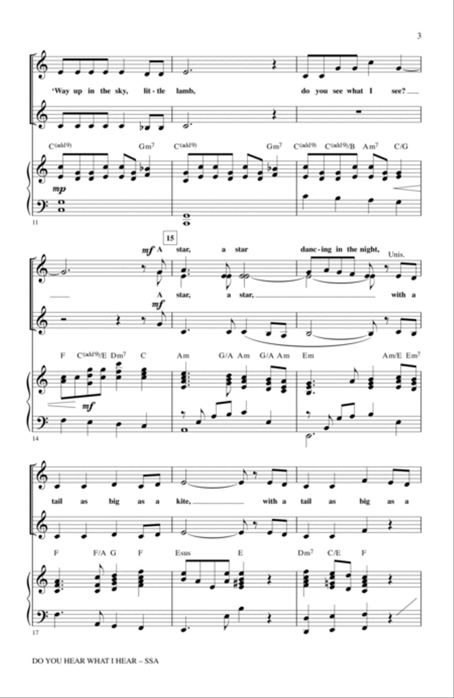 Do You Hear What I Hear (arr. Mark Brymer) SSA scores gallery preview page 2