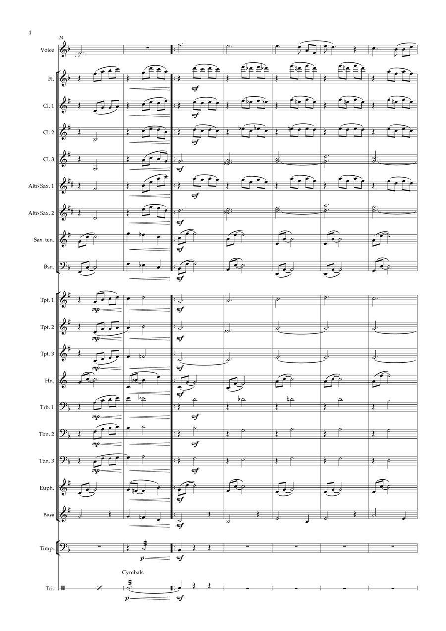 Amar Pelos Dois Concert Band scores gallery preview page 4