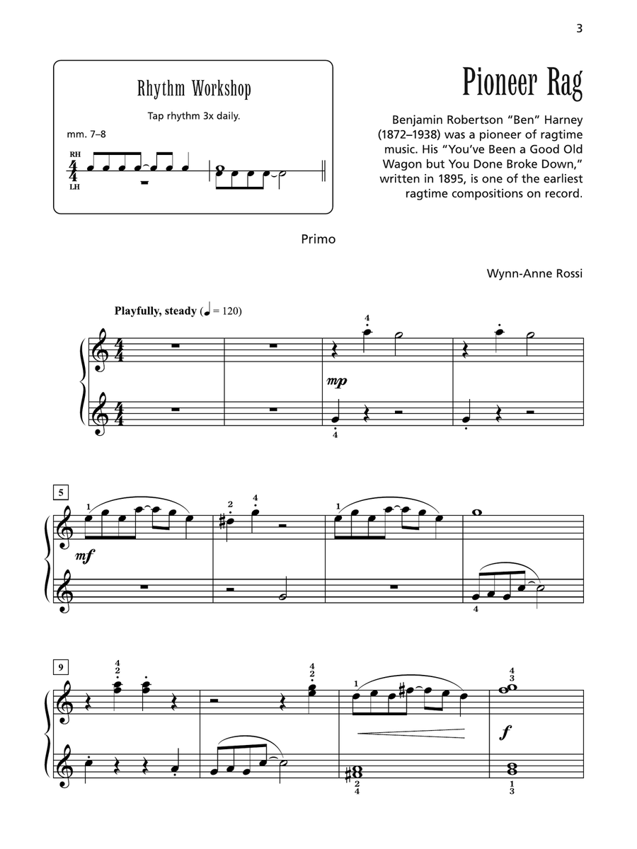 Pioneer Rag - Piano Duet (1 Piano, 4 Hands) 1 Piano, 4-Hands scores gallery preview page 2