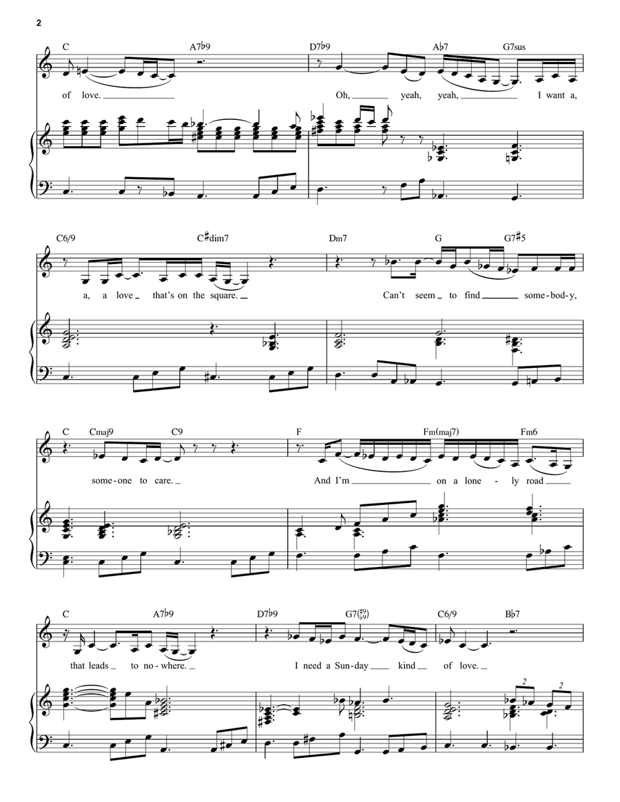A Sunday Kind Of Love Voice scores gallery preview page 2
