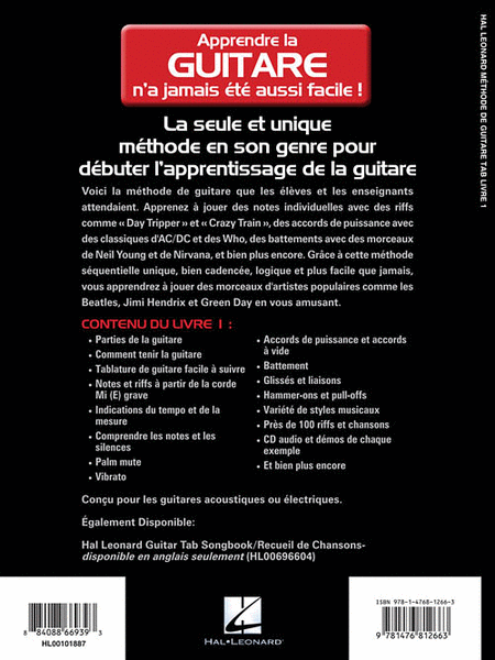 Hal Leonard Methode de Guitare Tab image number null