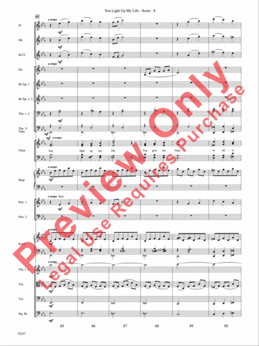 You Light Up My Life Choir scores gallery preview page 9