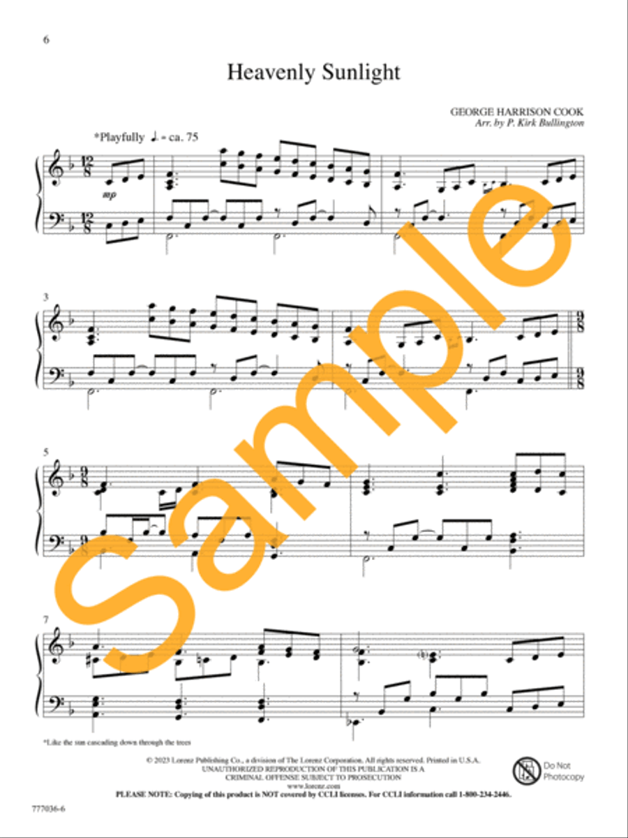Thy Presence, My Light Piano Solo scores gallery preview page 7