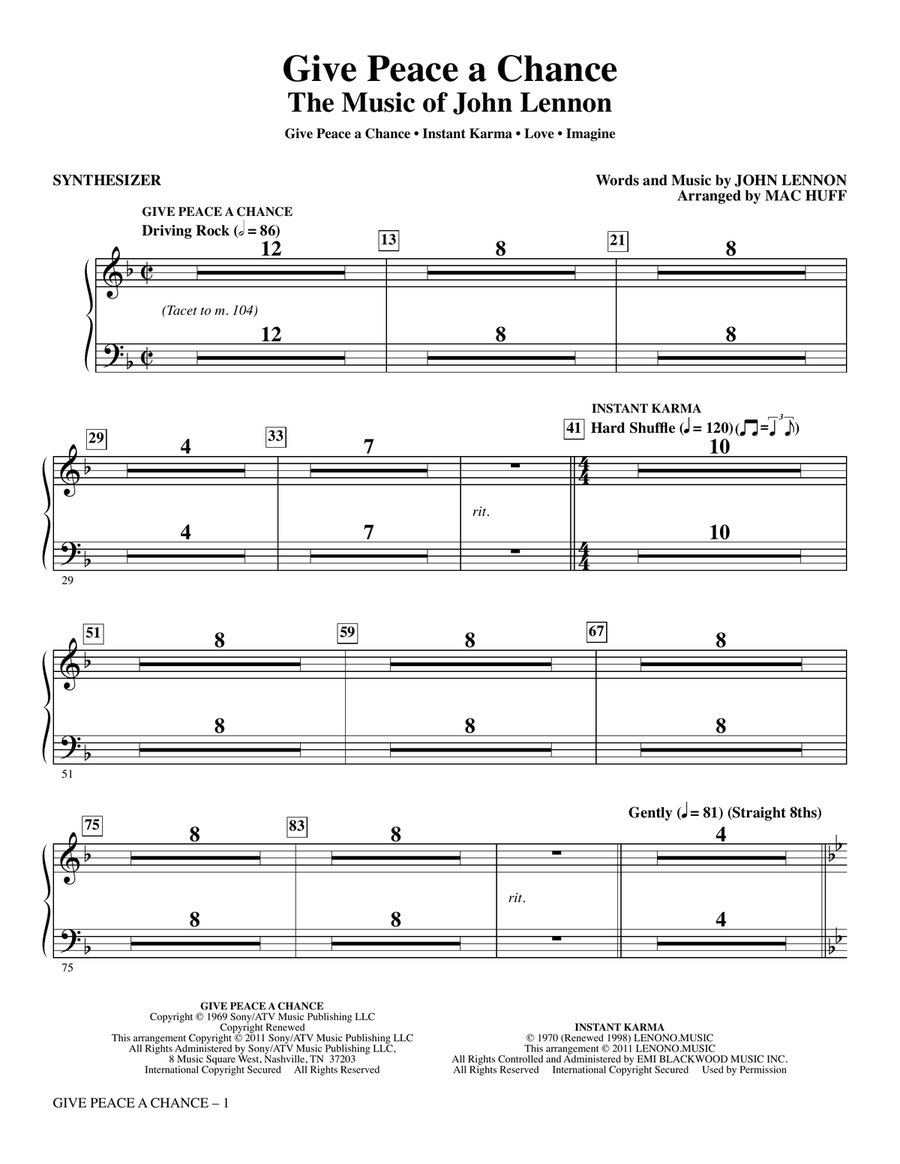 Give Peace A Chance: The Music Of John Lennon - Synthesizer