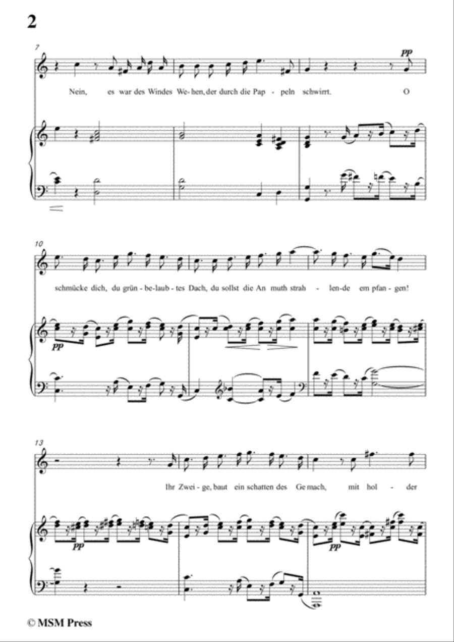 Schubert-Die Erwartung,Op.116,in C Major,for Voice&Piano Voice scores gallery preview page 4