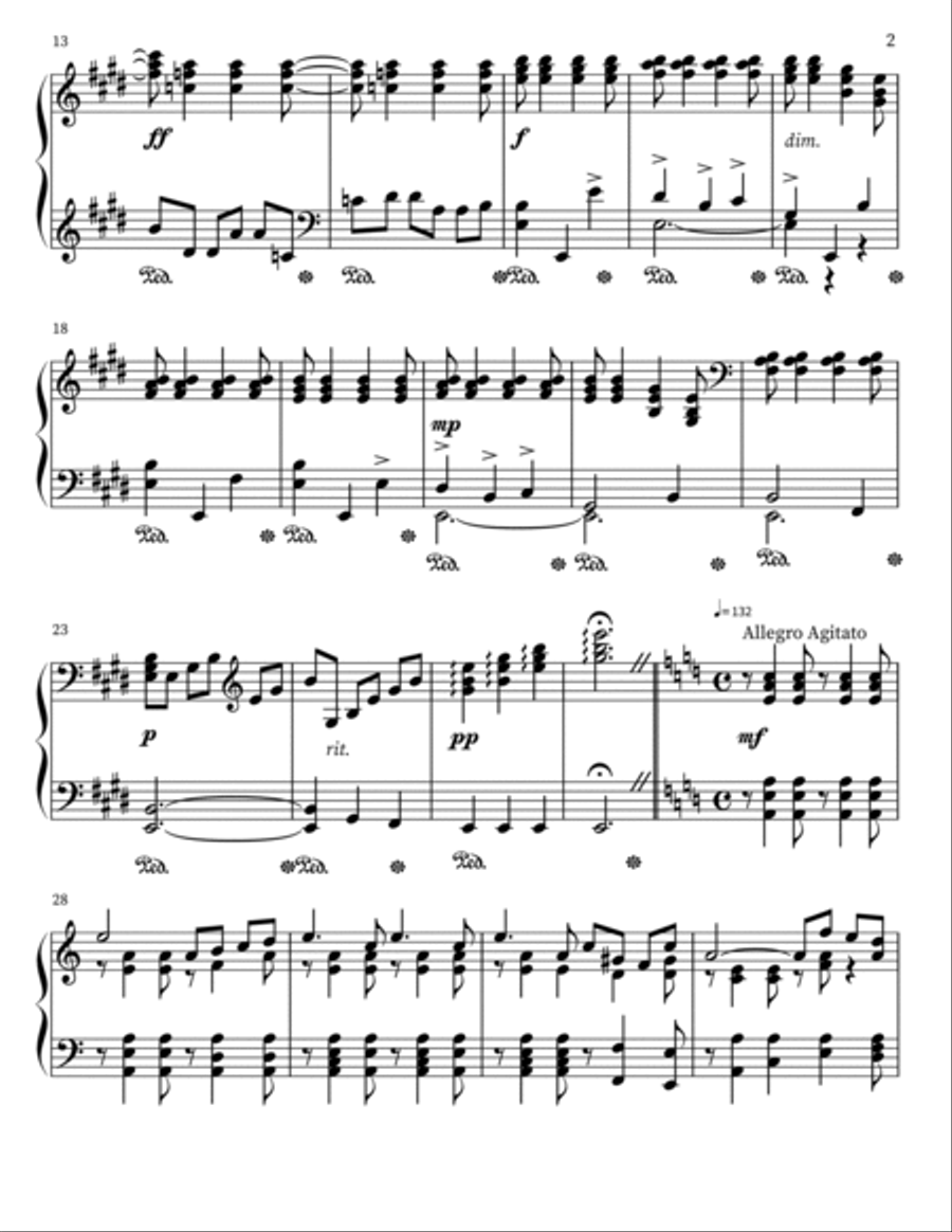 Swan Lake, Op.20, Act IV: 29: Finale Piano Solo scores gallery preview page 2