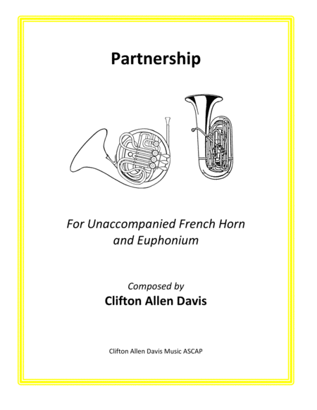 Partnership (for unaccompanied French Horn and Euphonium) Clifton Davis image number null