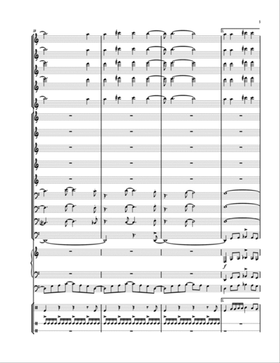 Run with the Tiger Run with the Tiger Jazz Ensemble scores gallery preview page 5