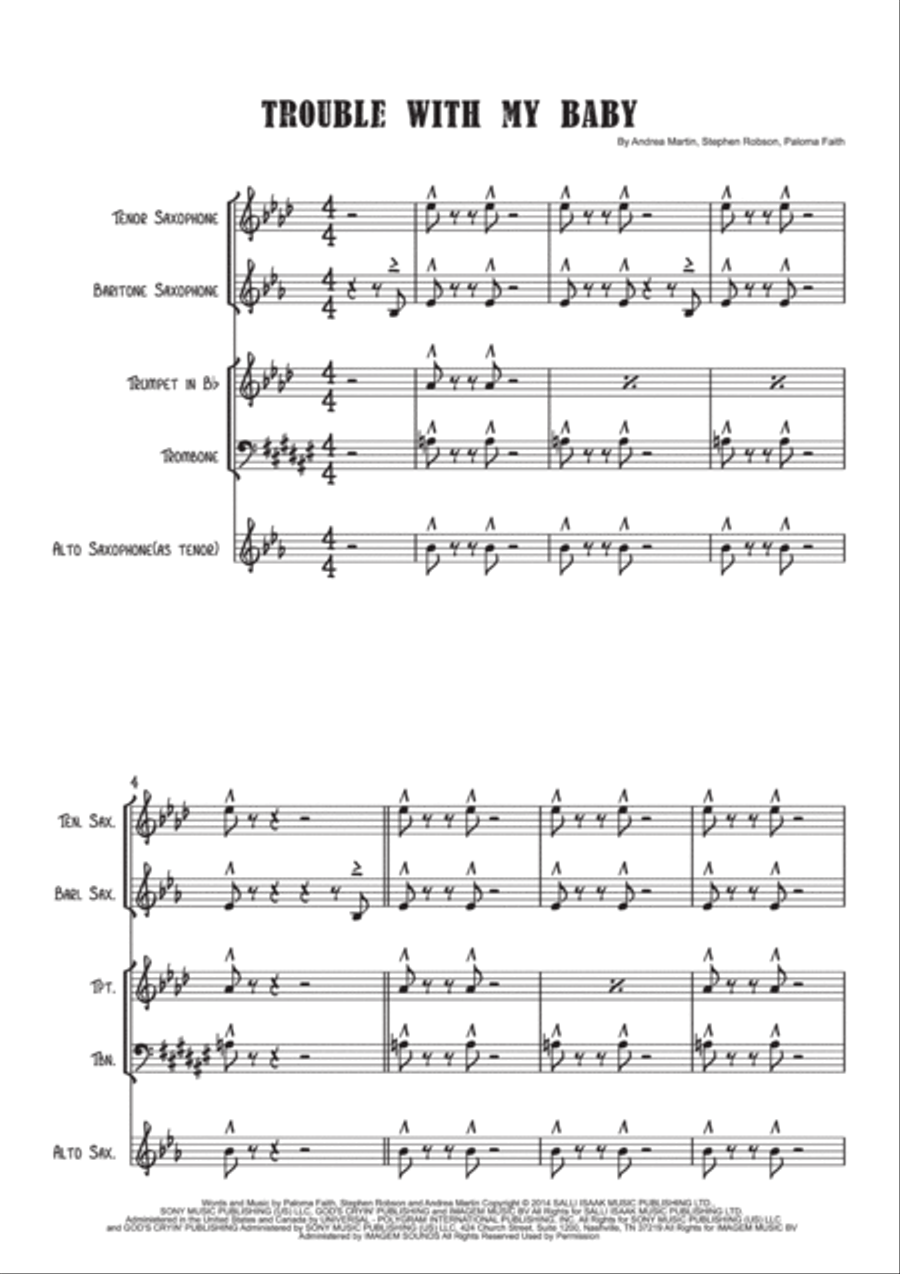 Trouble With My Baby School and Community scores gallery preview page 2
