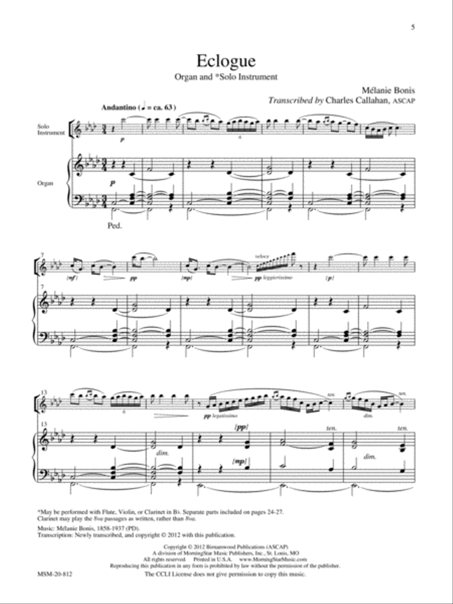 Organ Plus! Five Pieces for Organ + 1 or 2 Instruments, Volume 3 Organ scores gallery preview page 3