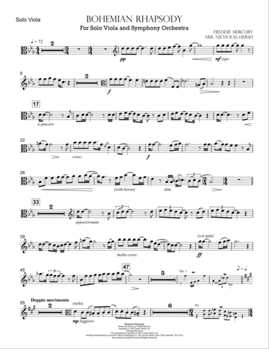 Bohemian Rhapsody Full Orchestra scores gallery preview page 2