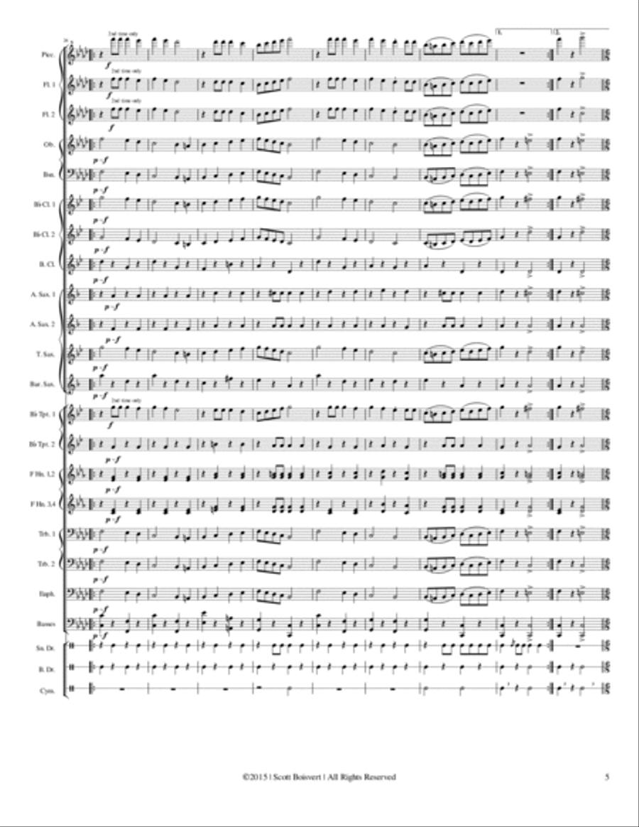 Weary Man's March Weary Man's March Concert Band scores gallery preview page 6