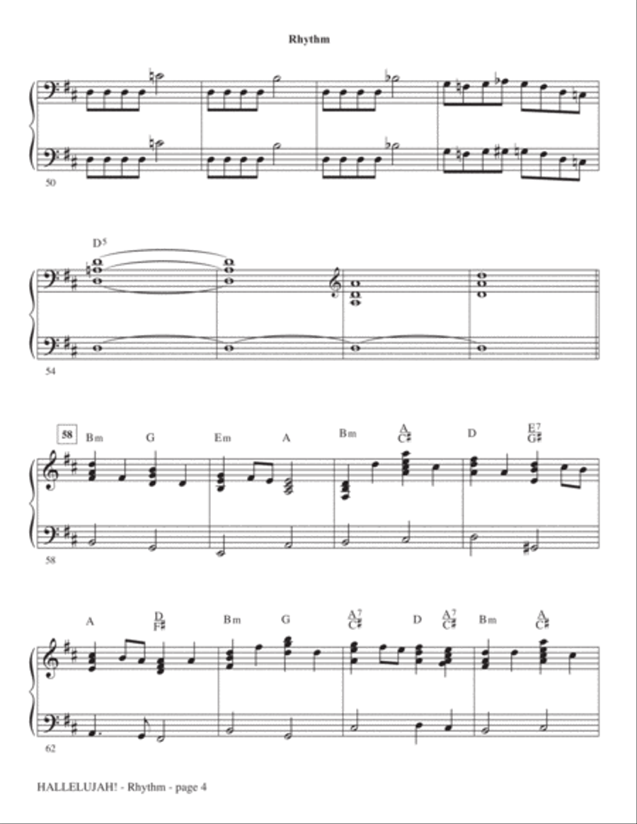Hallelujah! (from Messiah Rocks) - Rhythm Choir scores gallery preview page 4