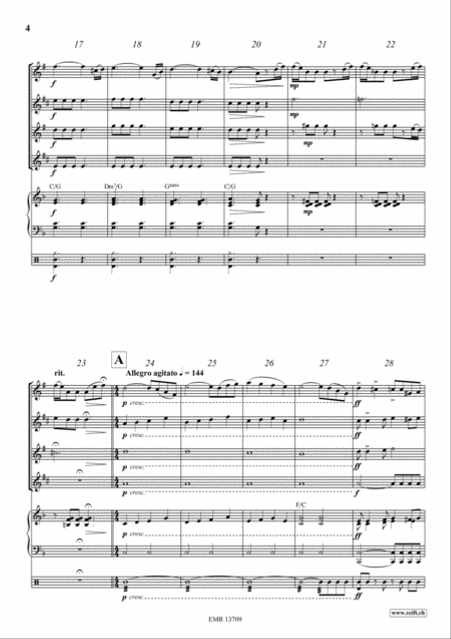 Rosen Aus Dem Suden Saxophone Quartet scores gallery preview page 4
