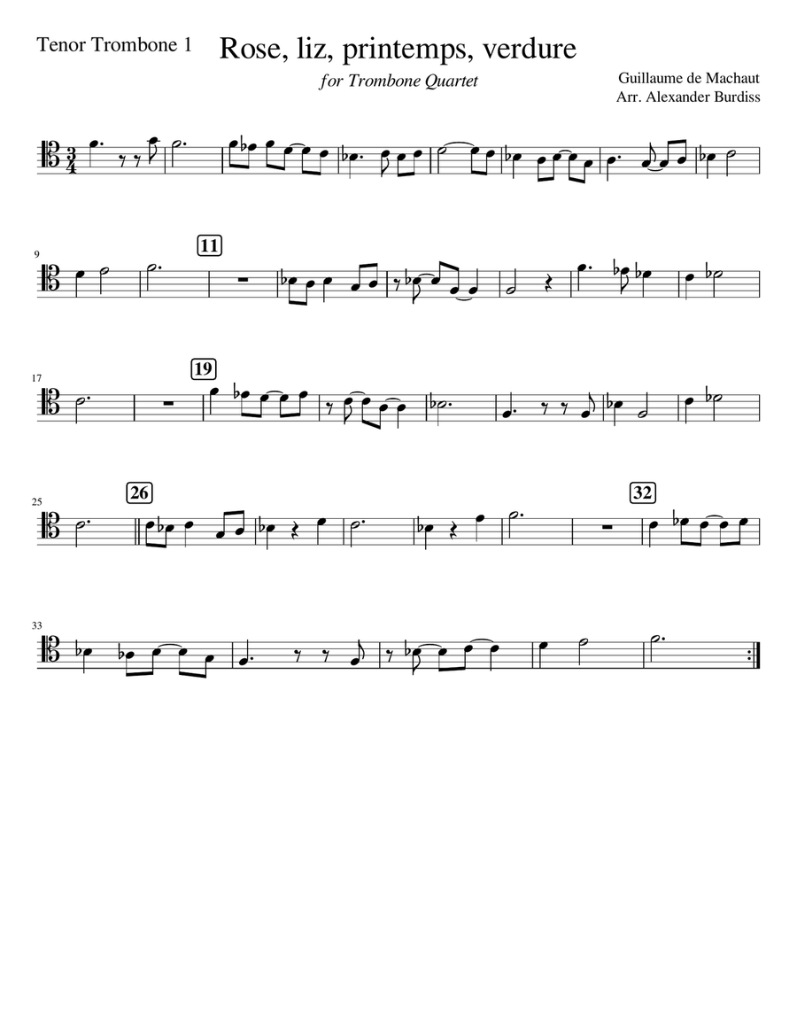 Rose, liz, printemps, verdure Brass Ensemble scores gallery preview page 4