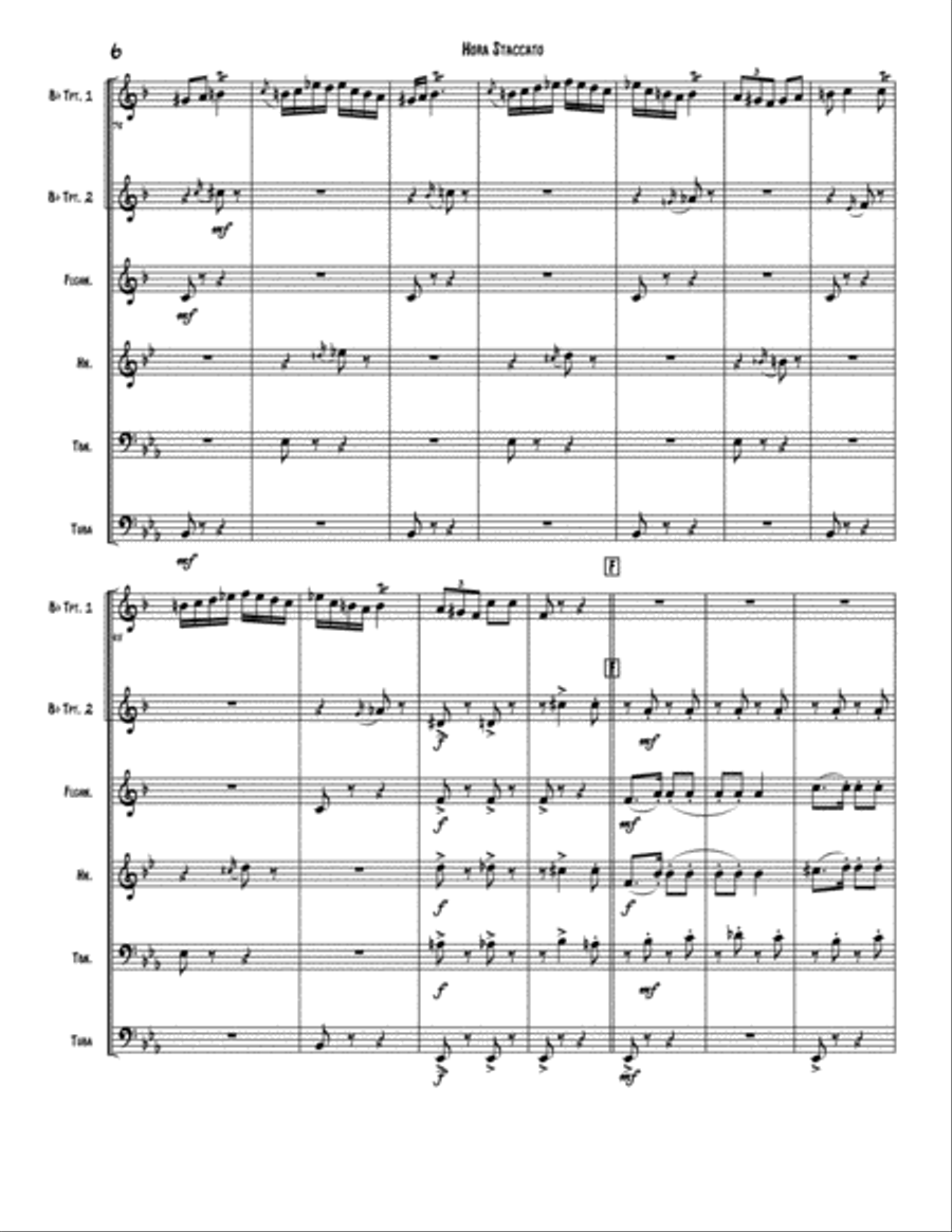 Hora Staccato Hora Staccato Brass Ensemble scores gallery preview page 6