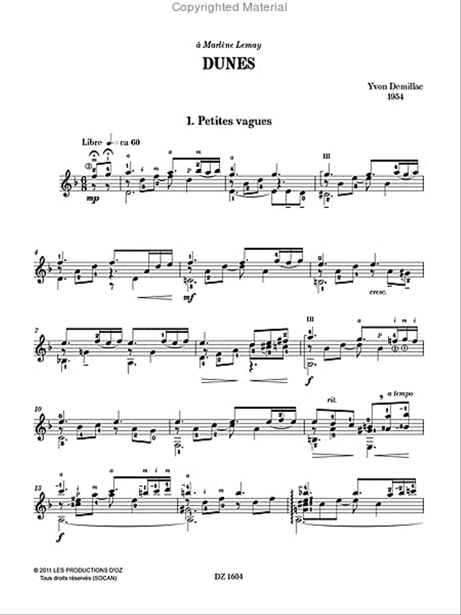 Dunes Classical Guitar scores gallery preview page 2
