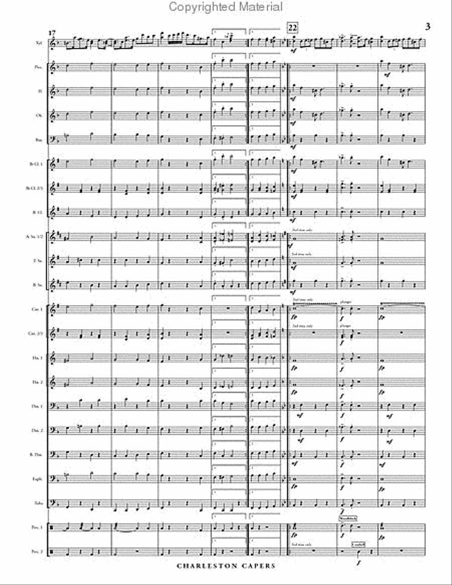 Charleston Capers Charleston Capers Concert Band scores gallery preview page 4