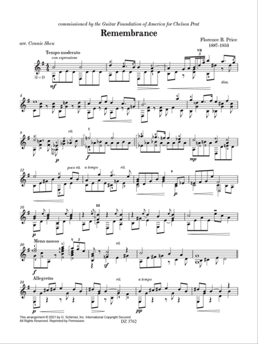 GFA Spotlight Series, Remembrance Classical Guitar scores gallery preview page 2