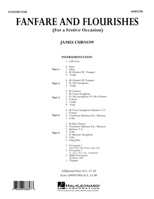 Book cover for Fanfare and Flourishes (for a Festive Occasion) - Conductor Score (Full Score)
