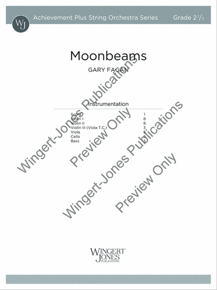 Moonbeams (Score) String Orchestra scores gallery preview page 2