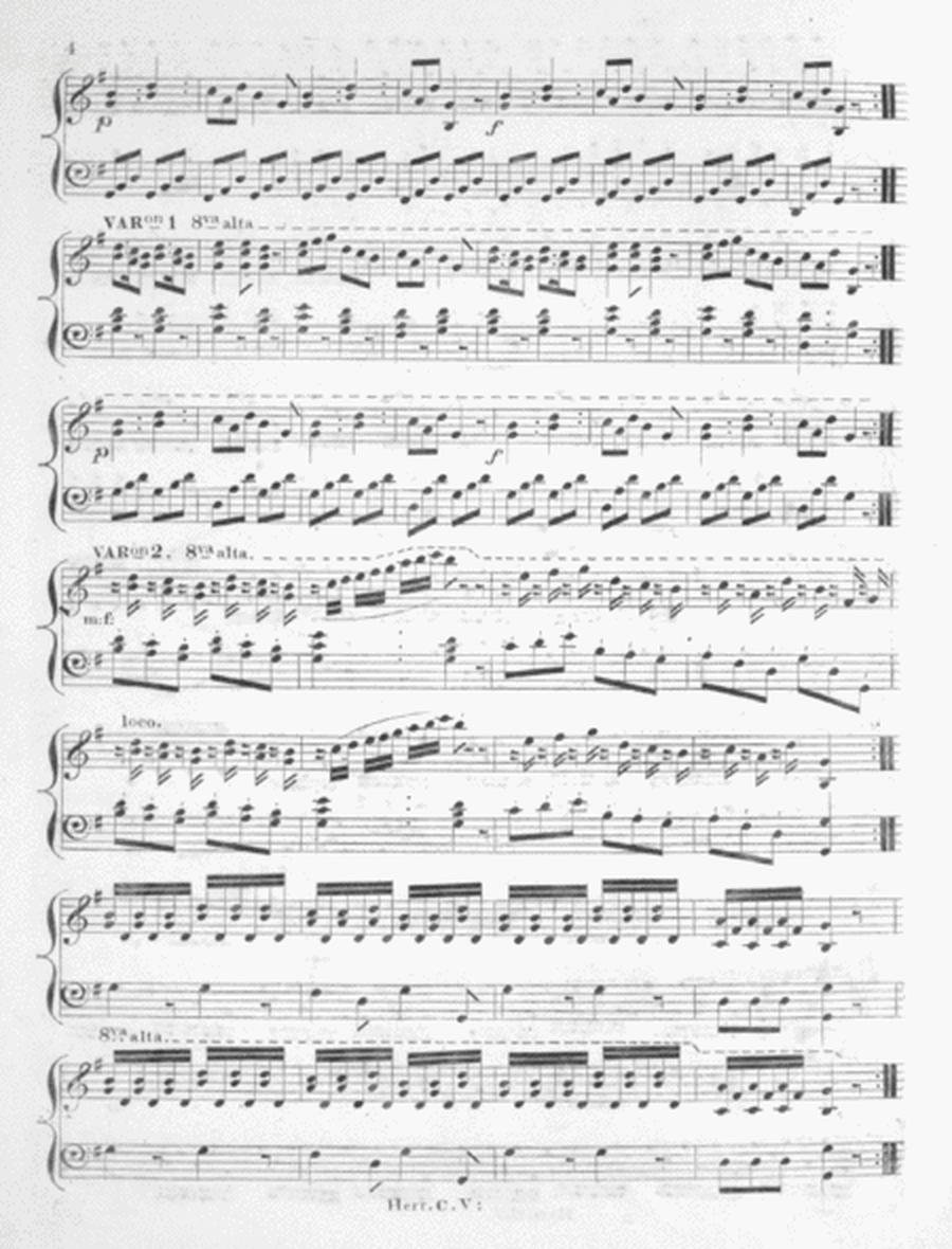 Herr Cline's Dance With Variations for the Piano Forte