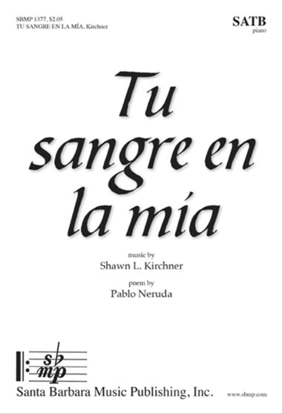 Tu sangre en la mia - SATB Octavo 4-Part scores gallery preview page 1