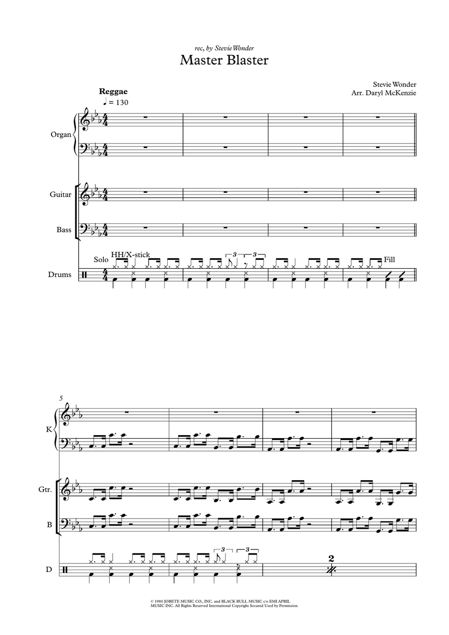 Master Blaster Master Blaster Small Ensemble scores gallery preview page 1