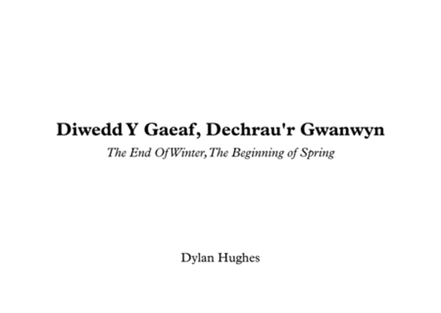Diwedd y gaeaf, Dechrau'r Gwanwyn (The End of Winter, The Beginning Of Spring) image number null