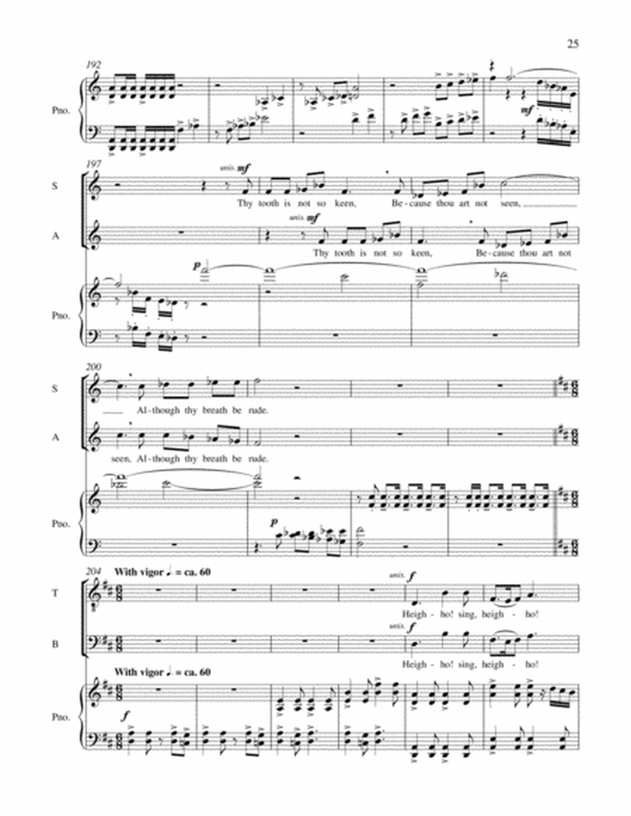 The Seasons (String Quartet Version Piano/Choral Score)