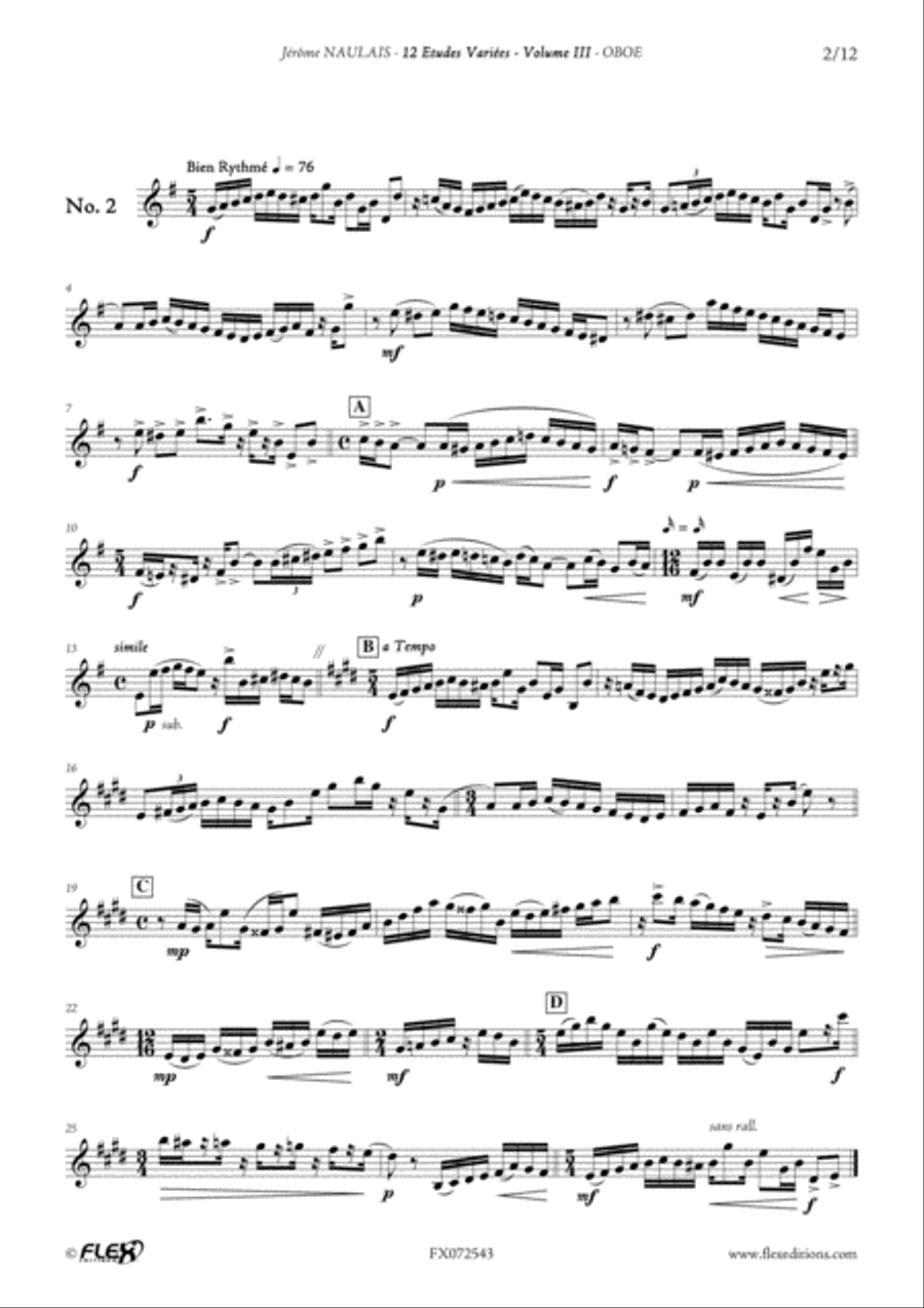 12 Etudes Variees - Volume III Oboe Solo scores gallery preview page 3