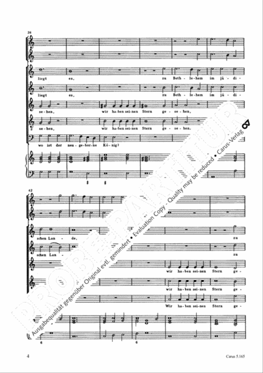 Where is the newborn King (Wo ist der neugeborne Konig) SSATB scores gallery preview page 5