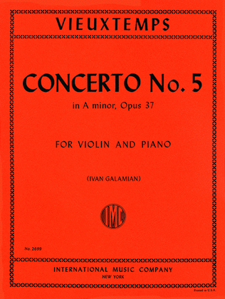 Book cover for Concerto No. 5 in A minor, Op. 37