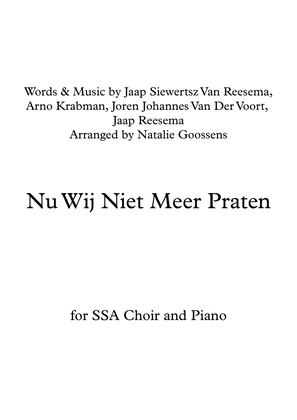 Book cover for Nu Wij Niet Meer Praten