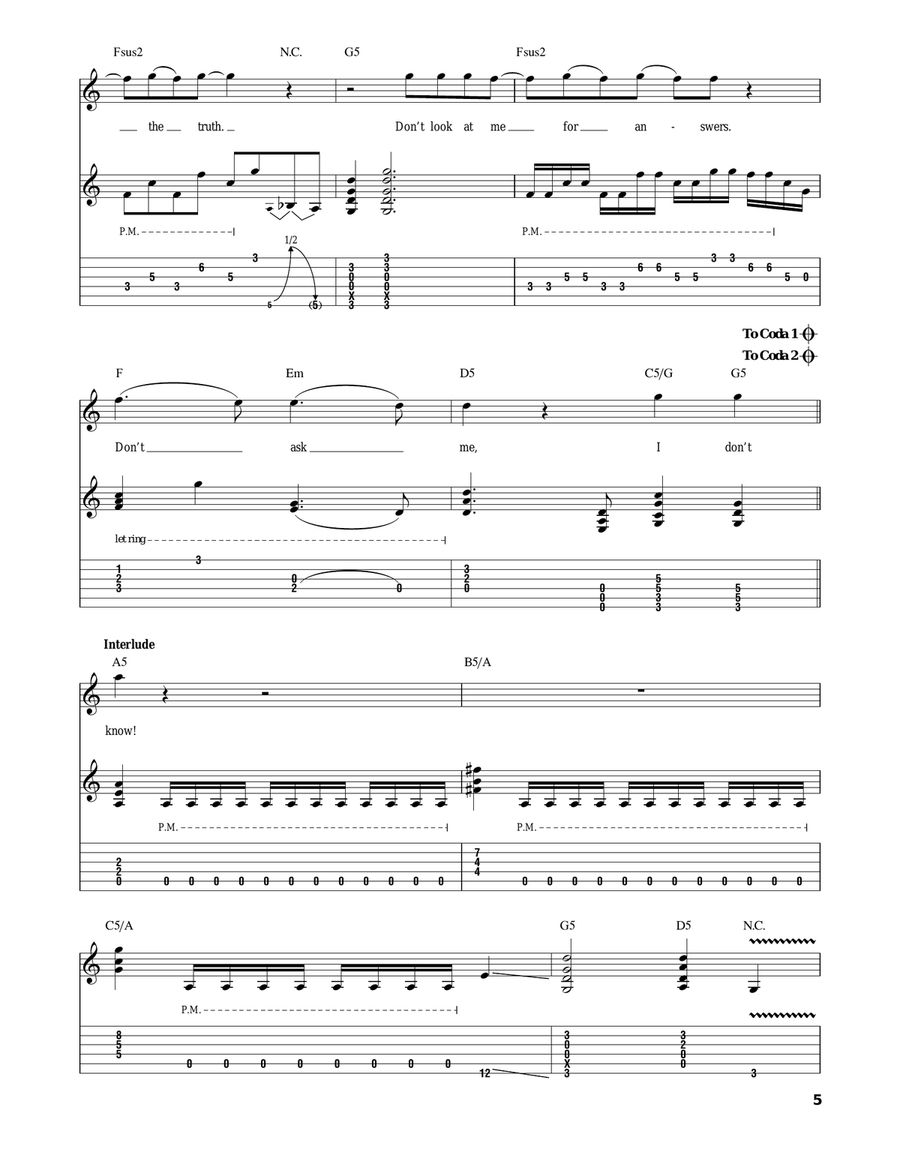I Don't Know Acoustic Guitar scores gallery preview page 5