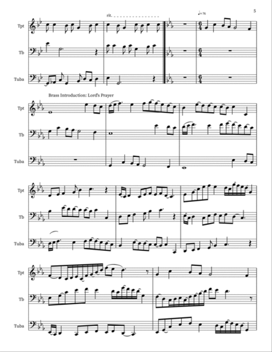 Intermezzi Te Nosce for Brass Trio Brass Trio scores gallery preview page 5