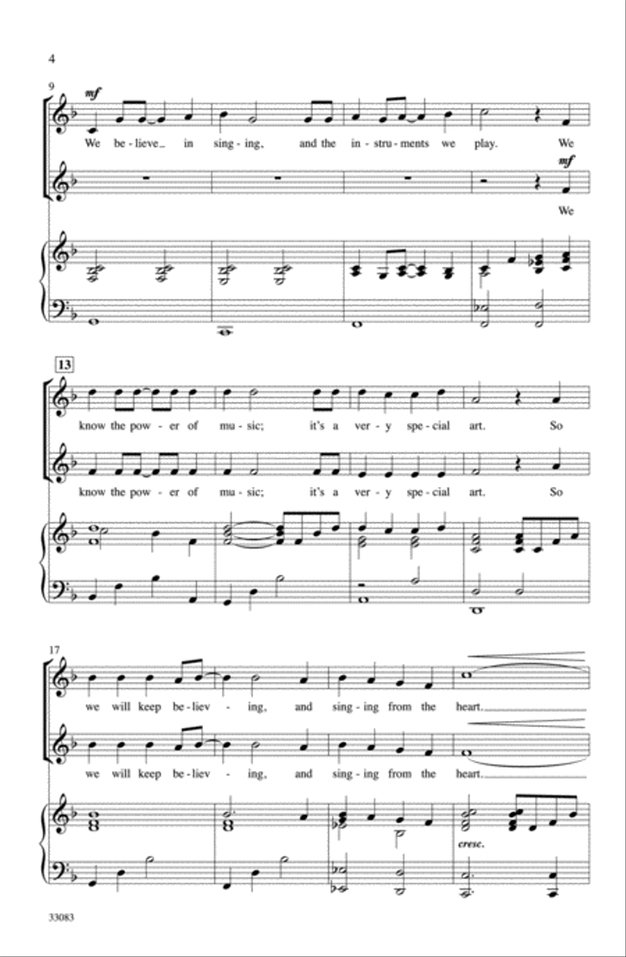 Don't Stop the Music 2-Part scores gallery preview page 3