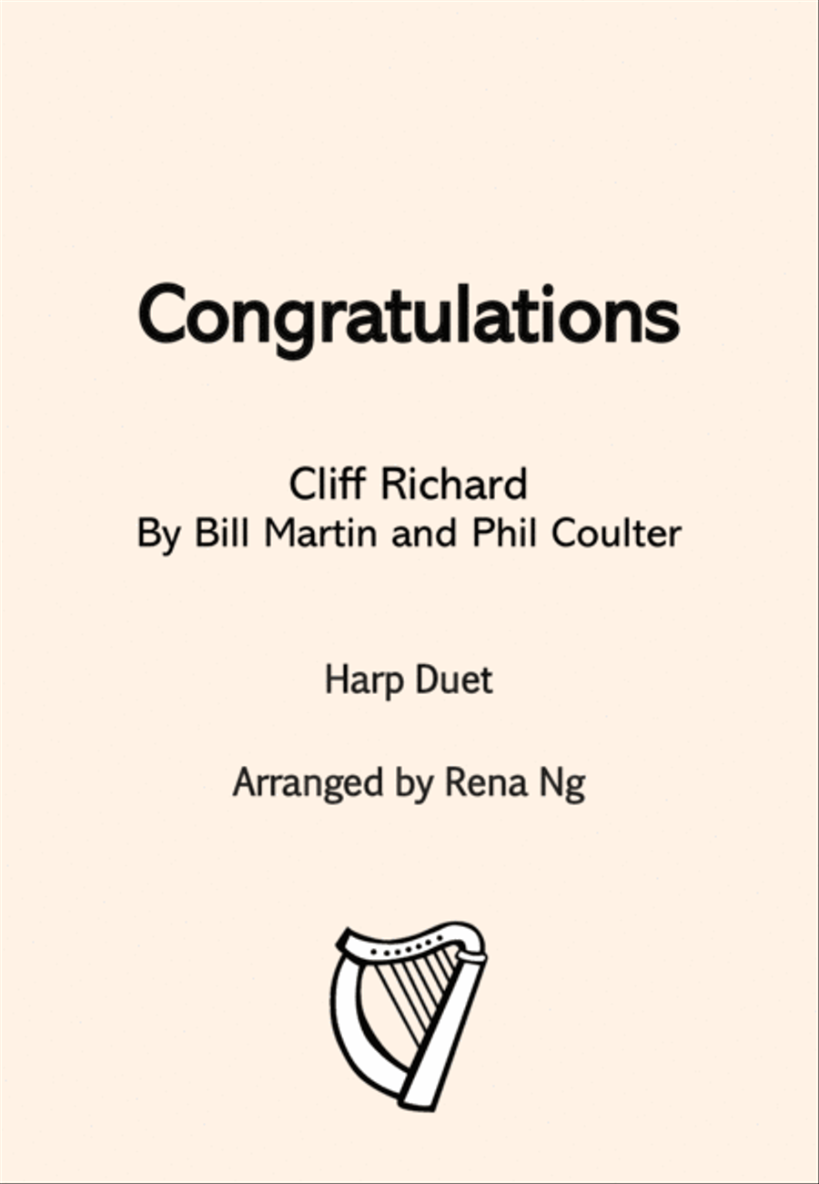 Congratulations by Bill Martin Harp - Digital Sheet Music