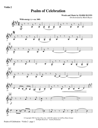 Psalm of Celebration - Violin 2