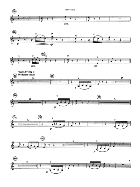 Variations on a Paganini Theme: 1st Violin